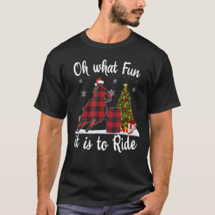 T-shirt Cheval Noël Oh Quel Amusant Barrel Racing Equestri