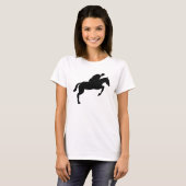 T-shirt Cheval - Noir (Devant entier)