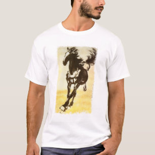 T-shirt Cheval noir