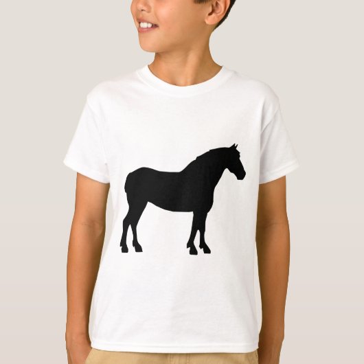 T-shirt Cheval (noir) (Devant)