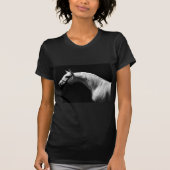 T-shirt Cheval noir et blanc (Devant)