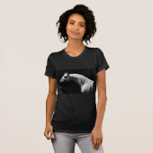 T-shirt Cheval noir et blanc (Devant entier)