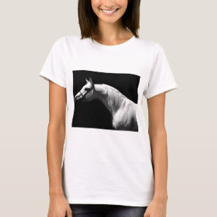 T-shirt Cheval noir et blanc