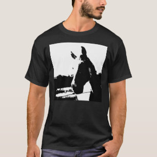 T-shirt Cheval noir et blanc