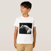 T-shirt Cheval noir et blanc (Devant entier)