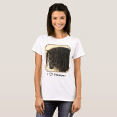 T-shirt Cheval noir Friésien (Devant entier)