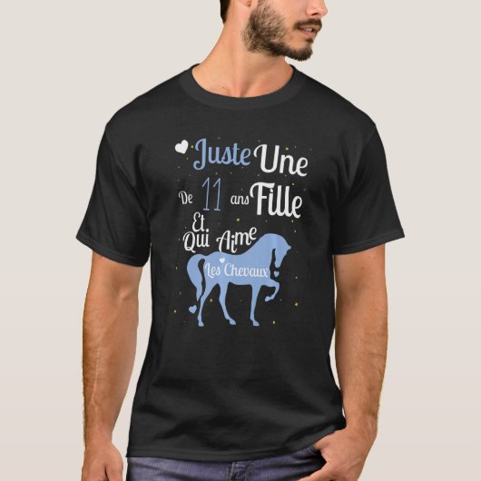 T-shirt Cheval original de la fille 11 ans adolescent Birt (Devant)