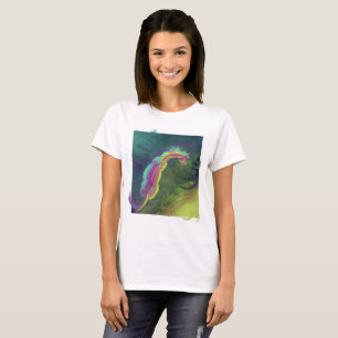 T-shirt Cheval Painterly regardant dans la piscine