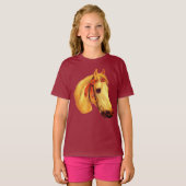 T-shirt Cheval Palomino d'Art vintage (Devant entier)