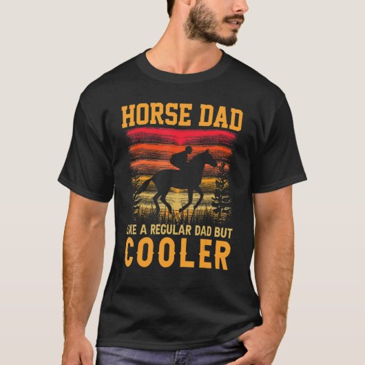 T-shirt Cheval Papa Comme Un Père Régulier Mais Glacière À (Devant)