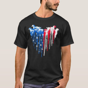 T-shirt Cheval Patriotique Drapeau Américain Cheval Vinta