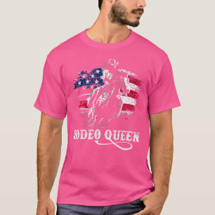 T-shirt Cheval Patriotique Rodeo Queen équitation