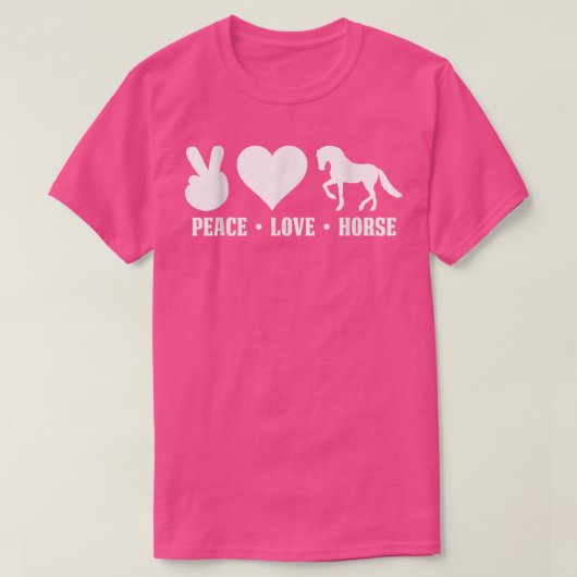 T-shirt Cheval Peace Love (Design devant)