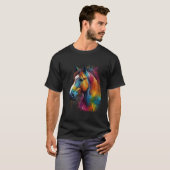 T-shirt Cheval peint design (Devant entier)