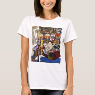 T-shirt Cheval Pipe Fleur rouge par Joan Miro