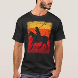T-shirt Cheval Polo Sport Cheval Équitation Vintage Rétro