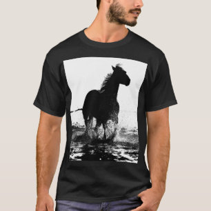 T-shirt Cheval Pop Art Modèle Personnalisé Moderne