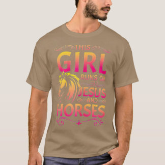 T-shirt Cheval pour Filles Cadeaux de Femmes sur Jésus et 