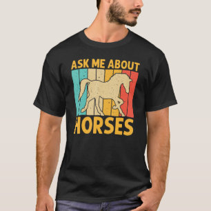T-shirt Cheval Pour Hommes Femmes Cheval Hippique Course