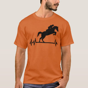 T-shirt Cheval Pulse Rider Heartbeat Equestrian