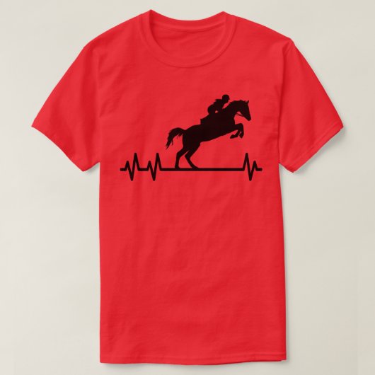 T-shirt Cheval Pulse Rider Heartbeat Equestrian (Design devant)
