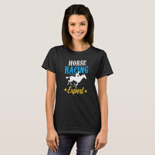 T-shirt Cheval Racer Expert Racer Chevaux de course (Devant entier)