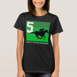 T-shirt Cheval Racing 5 Selle Tissu Numéro Cinq Vert Trist