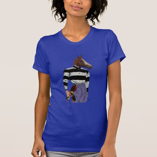 T-shirt Cheval Racing Jockey Portrait (Devant)