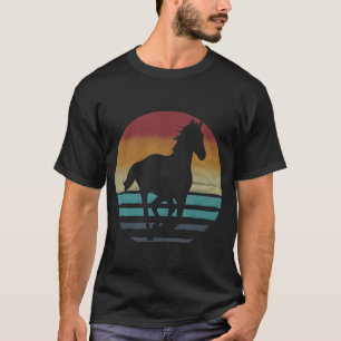T-shirt Cheval Retro sauvage et libre Western Cowboy Cheva