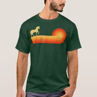 T-shirt Cheval Retro Style Vintage 60s les années 70 Cadea