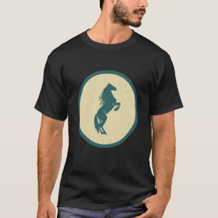 T-shirt Cheval rétro Vintage animal sauvage