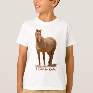 T-shirt Cheval Rouge Dun, animal équin de l'amoureux du ch