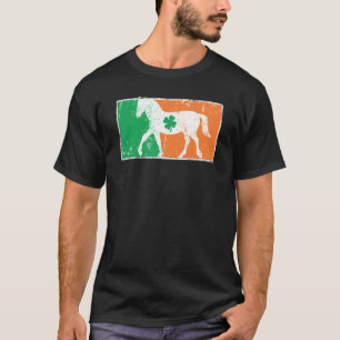 T-shirt Cheval Saint-Patrick Drapeau Irlandais C en détres