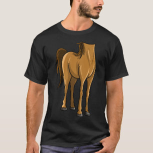 T-shirt Cheval sans tête cool Halloween Costume drôle Lazy