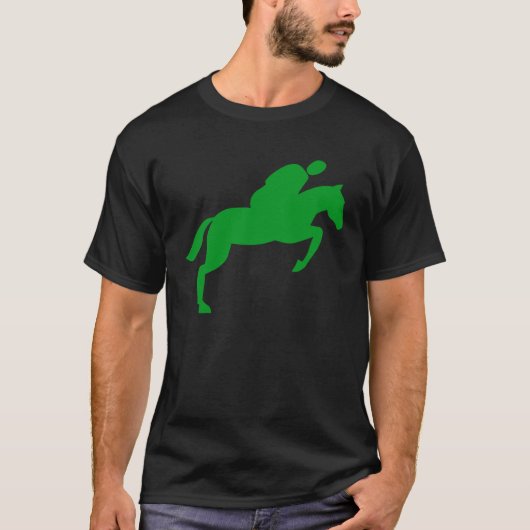 T-shirt Cheval Sauts - Vert Herbe (Devant)