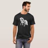 T-shirt Cheval sauvage et libre (Devant entier)
