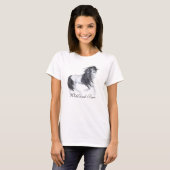 T-shirt Cheval sauvage et libre (Devant entier)
