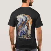 T-shirt Cheval sauvage, peinture aquarelle Imprimer (Dos)