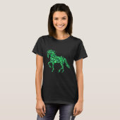 T-shirt Cheval Shamrock Équitation équitation Equestre St  (Devant entier)