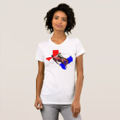 T-SHIRT CHEVAL S'OPPOSANT AVEC LA CARTE DU TEXAS (Devant entier)
