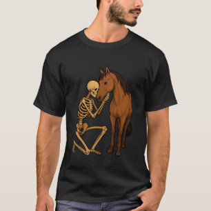 T-shirt Cheval squelette Halloween Zoo Animal Faune Épouva