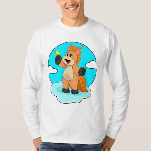 T-shirt Cheval sur les nuages (Devant)