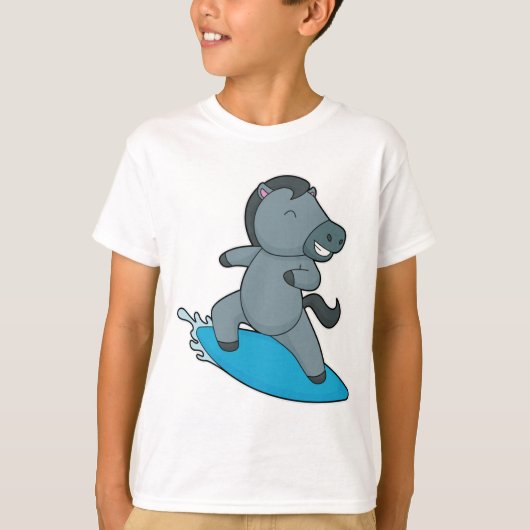 T-shirt Cheval Surfer Sports nautiques (Devant)