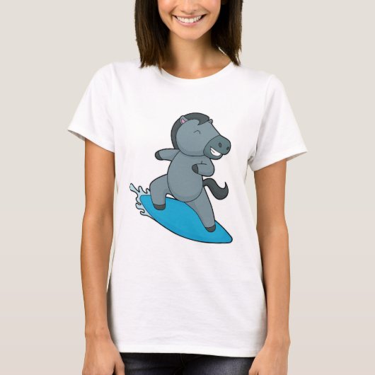 T-shirt Cheval Surfer Sports nautiques (Devant)