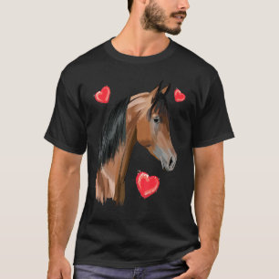 T-shirt Cheval Tête Aquarelle Equestre Hommes femmes équit
