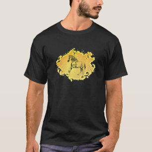 T-shirt Cheval Thème Étalon Crinière Colorée Animaux Éléga