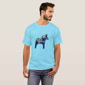 T-shirt Cheval Tie Dye Blue Dala (Devant entier)
