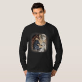 T-shirt Cheval Trois Cheval Lune 3 Wolfs (Devant entier)
