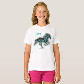 T-shirt Cheval Turquoise (Devant entier)