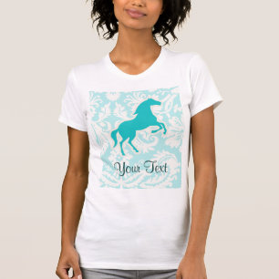 T-shirt Cheval turquoise